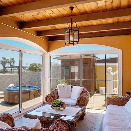 Retro Villa Vergel - With Solar Heated Pool, Sauna, Jacuzzi, Spacious Work Desk&Wifi Villa